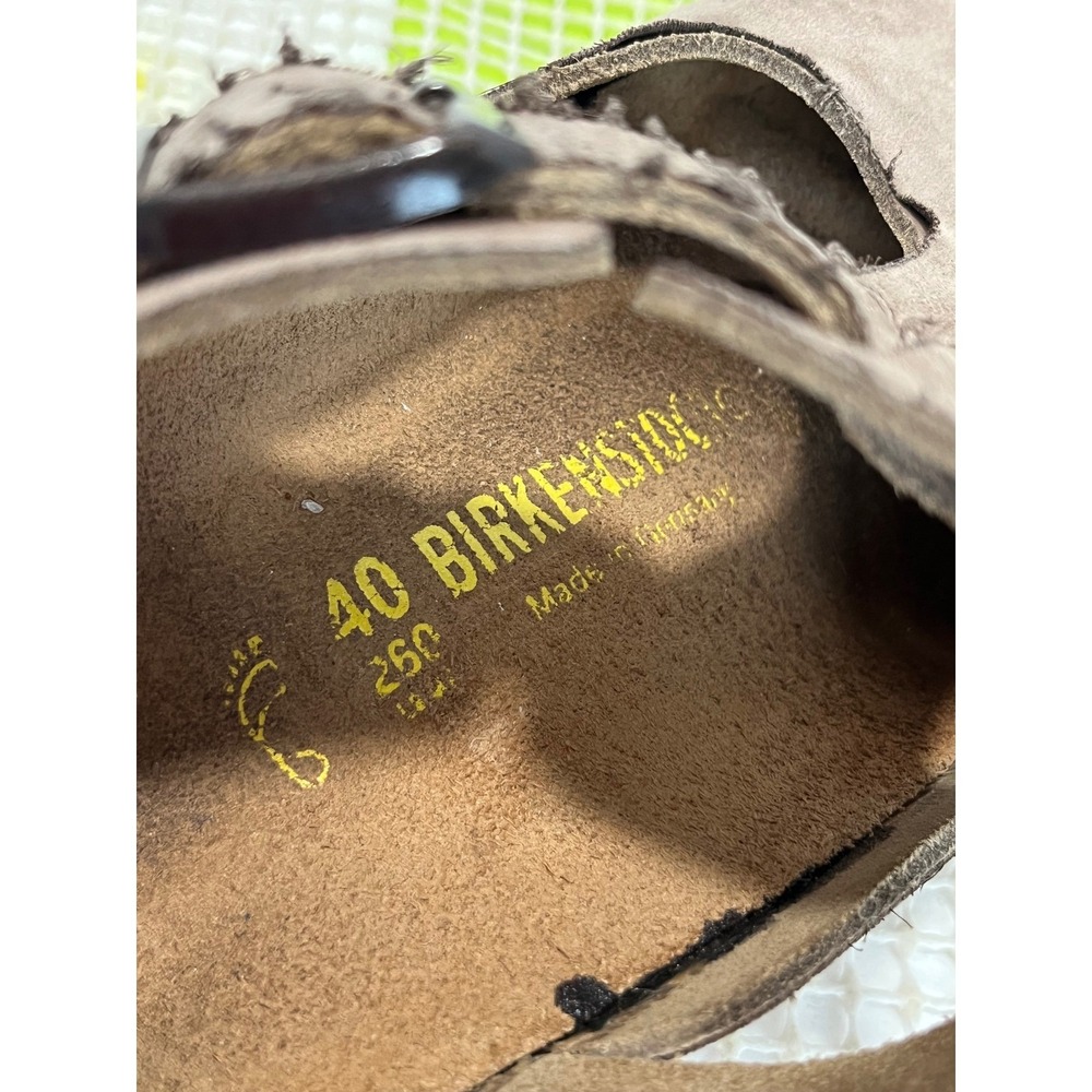 Birkenstock Suede Bonn Clogs Shoes Size 40 L9 M7 Fair Condition Stain, Glued - Picture 5 of 14